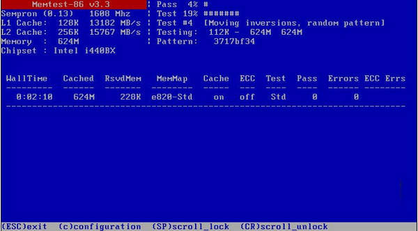 Memtest86(极品内存检测工具) V4.3.6