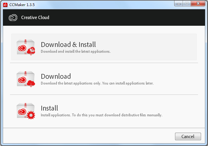 CCMaker(Adobe软件下载激活工具) V1.3.5 多国语言绿色版