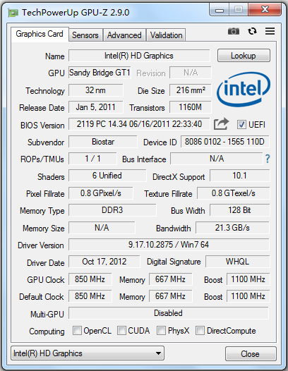GPU-Z(系统测试工具) V2.9.0 英文绿色版