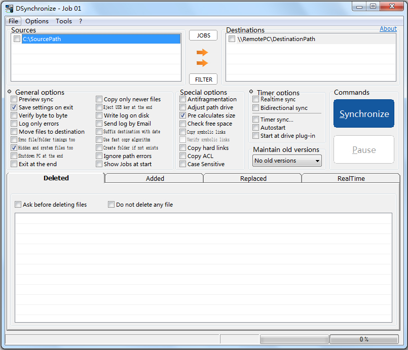 DSynchronize(文件同步工具) V2.36.31 英文绿色版